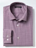 Banana Republic Mens Camden Fit Supima Cotton Gingham Shirt - Dried Cherry