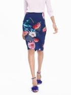 Banana Republic Womens Gerber Daisy Pencil Skirt Size 00 Petite - Pink