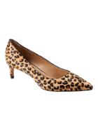 Banana Republic Womens Kitten Heel Pump Leopard Print Haircalf Size 5 1/2