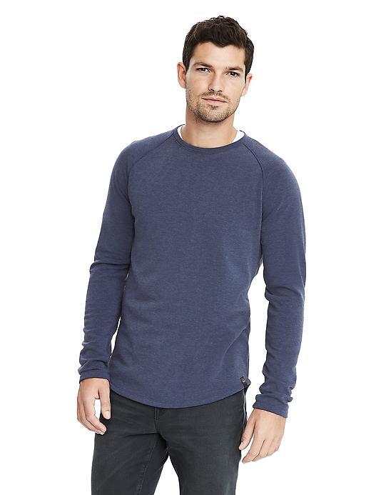 Banana Republic Mens Polar Tech Raglan Crew - Navy