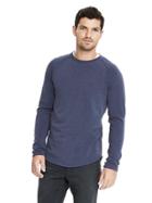 Banana Republic Mens Polar Tech Raglan Crew - Navy