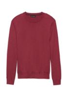 Banana Republic Mens Premium Cotton Cashmere Crew-neck Sweater With Suede Elbow Patches Red Star Size Xl