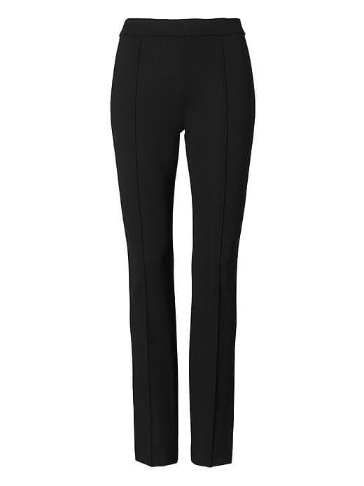 Banana Republic Womens Stay Black Ryan Fit Ponte Crop Pant - Black