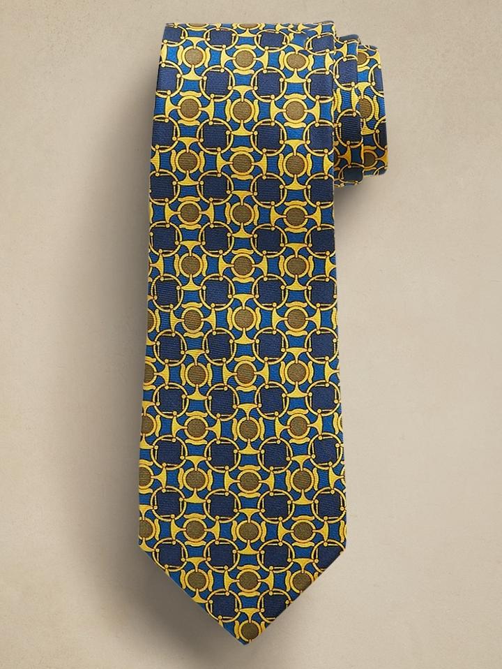 Circle Foulard Silk Tie