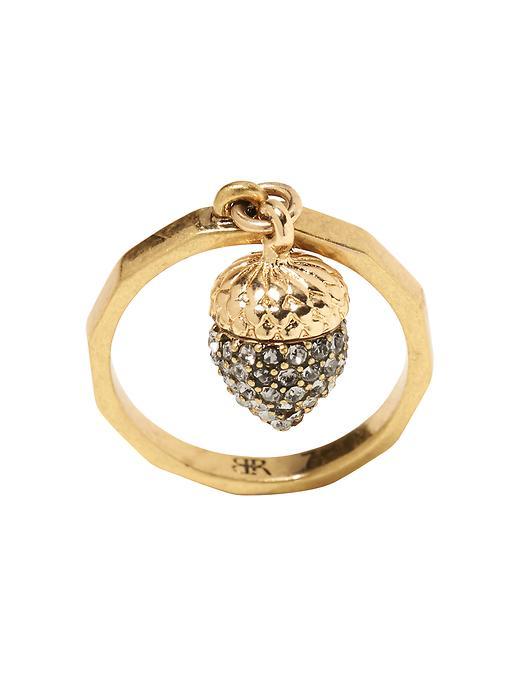 Banana Republic Acorn Dangle Ring Size 5 - Mixed Metal
