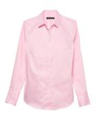 Banana Republic Womens Riley Tailored-fit Super-stretch Shirt Wispy Pink Size 0