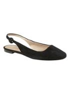Banana Republic Womens Square-toe Slingback Flat Black Size 8 1/2
