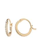 Banana Republic Womens Pave Mini Hoop Earring Gold Size One Size