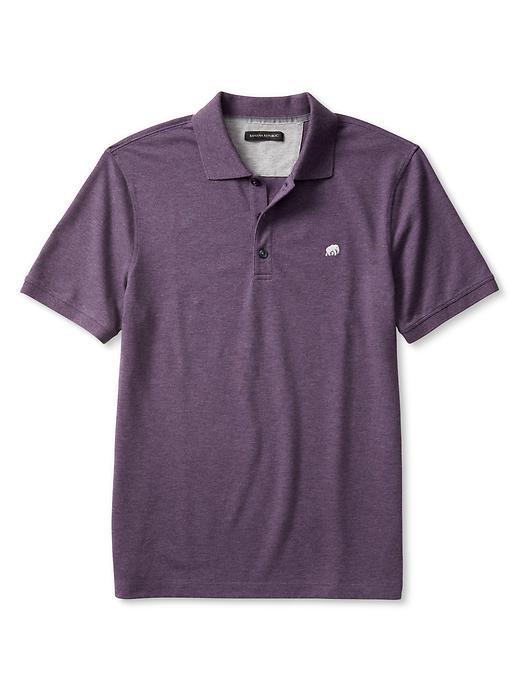 Banana Republic Signature Pique Polo Size L Tall - Light Purple Heather