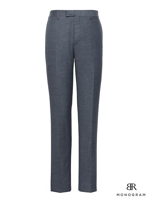 Banana Republic Mens Monogram Slim Navy Wool-cotton Suit Pant Navy Size 31w