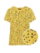 Banana Republic Womens Supima Cotton Floral T-shirt Yellow Daisy Size M