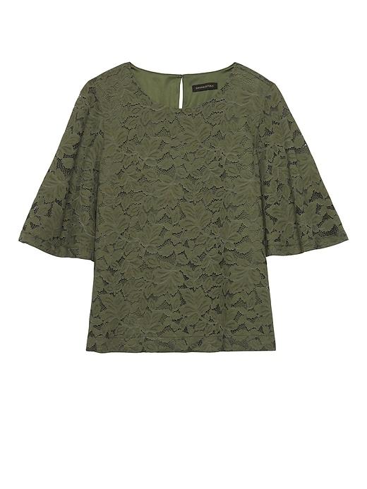 Banana Republic Womens Lace Flare-sleeve Top Flight Jacket Size M