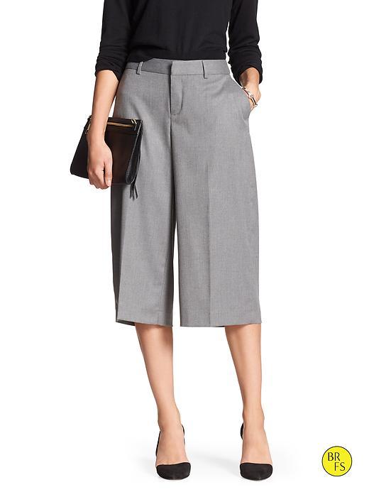 Banana Republic Factory Wide Leg Culotte Size 0 - Light Charcoal Gray