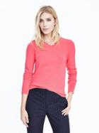 Banana Republic Womens Todd &amp; Duncan Cashmere Crew Pullover Size S - Neon Coral