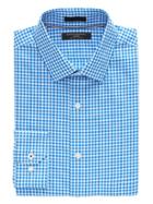 Banana Republic Mens Camden Standard-fit Non-iron Gingham Shirt Aqua Mint Size Xxs