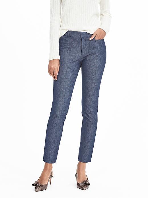 Banana Republic Womens Sloan Fit Skinny Ankle Pant - Rinse