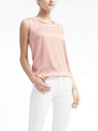 Banana Republic Easy Care Bias Trim Tank - Blush