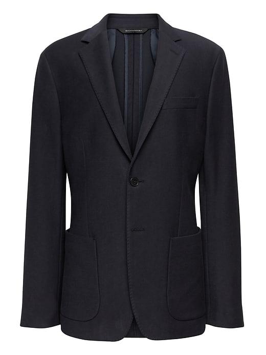 Banana Republic Mens Slim Motion-stretch Cotton Suit Jacket Navy Size 44