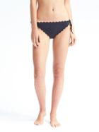 Banana Republic Womens Scallop Navy Bikini Bottom - Navy