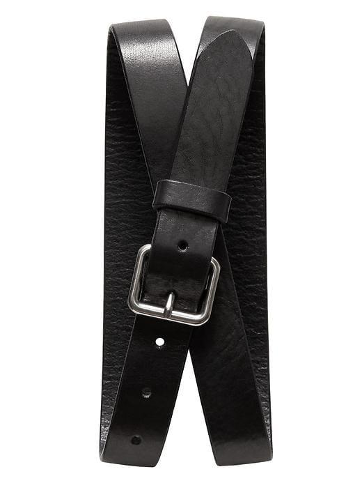 Banana Republic Mens Classic Leather Belt Black Size 36