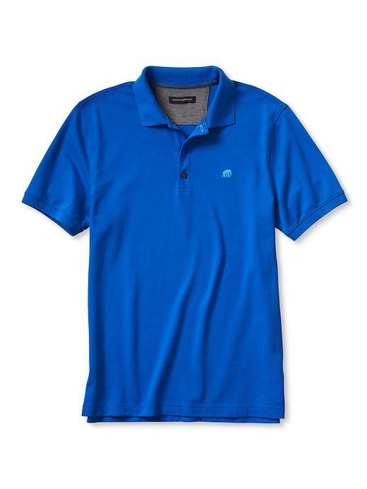 Banana Republic Mens Signature Pique Polo Size L Tall - Cobalt Blue