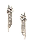 Banana Republic Classic Rebel Cluster Fringe Earring Size One Size - Clear Crystal