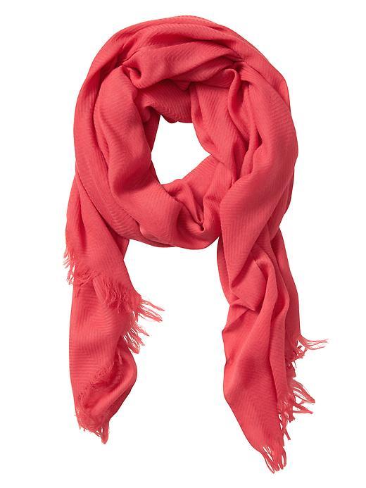 Banana Republic Solid Chevron Scarf Size One Size - Red