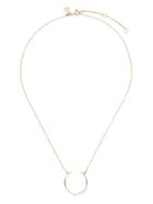 Banana Republic Womens Stone Open Hoop Pendant Necklace Gold Size One Size