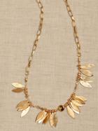 Brass Leaves Chain Necklace | Aureus + Argent