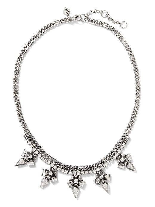 Banana Republic Metal Spike Necklace - Silver