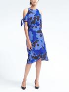 Banana Republic Womens Tie Shoulder Dress - Deep Royal