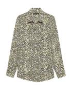 Banana Republic Womens Dillon Classic-fit Leopard Print Shirt Leopard Print Size S