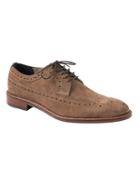 Banana Republic Mens Herne Suede Brogue Oxford Walnut Size 9 1/2