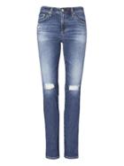 Banana Republic Womens Ag Jeans   Prima Slim-straight Jean 13 Years Daybreak Destroyed Size 29