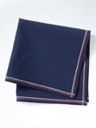 Banana Republic Mens Woven Border Pocket Square Navy Size One Size