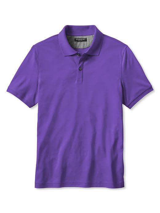 Banana Republic Mens Luxe Touch Polo - Panama Purple