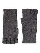 Banana Republic Mens Merino Wool Fingerless Rib Gloves Marl Heather Size One Size