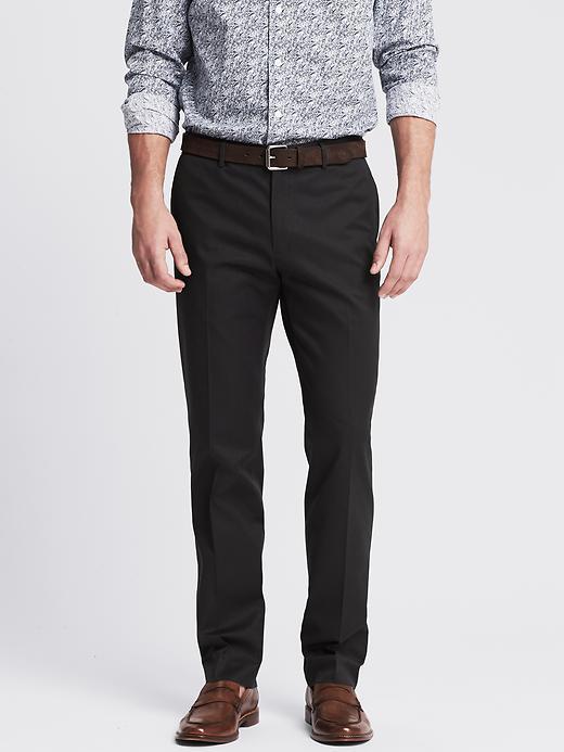 Banana Republic Mens Modern Slim Non Iron Pindot Cotton Pant Size 32w 36l Tall - Navy