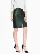 Banana Republic Womens Leather Pencil Skirt Size 0 - Green