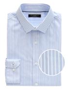 Banana Republic Mens Camden Standard-fit Non-iron Stripe Shirt Fairytale Blue Size S