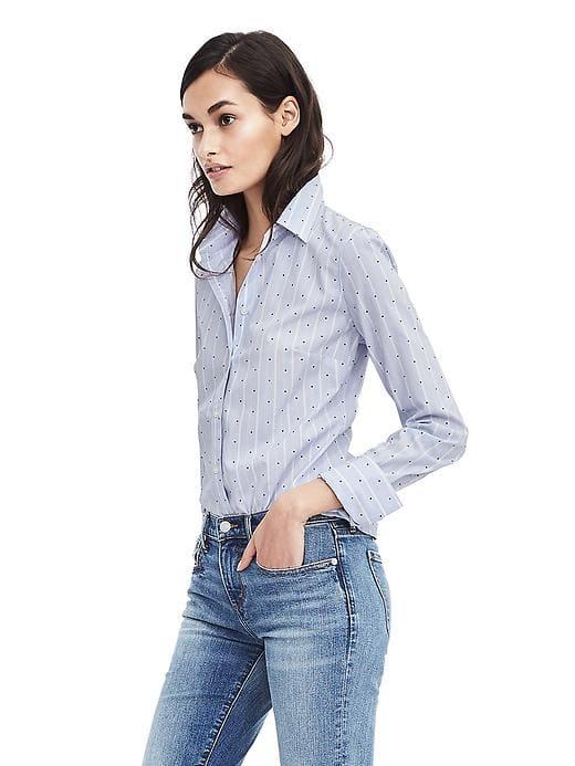 Banana Republic Riley Fit Tailored Shirt - Blue Crystal