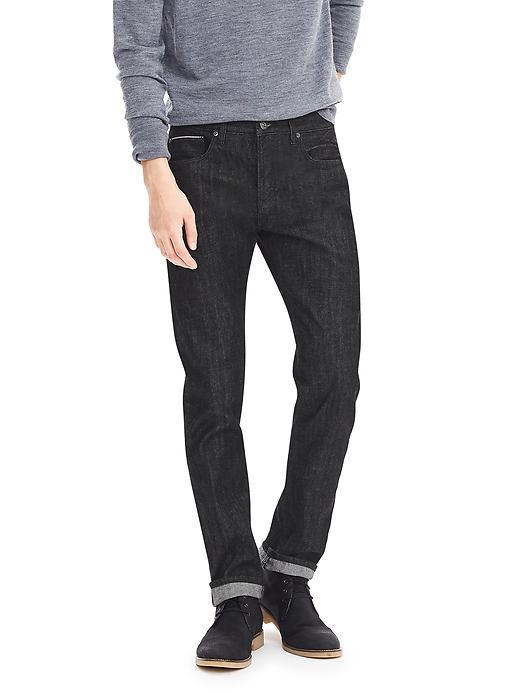 Banana Republic Mens Slim Black Selvedge Jean Size 32w 36l Tall - Blue Indigo