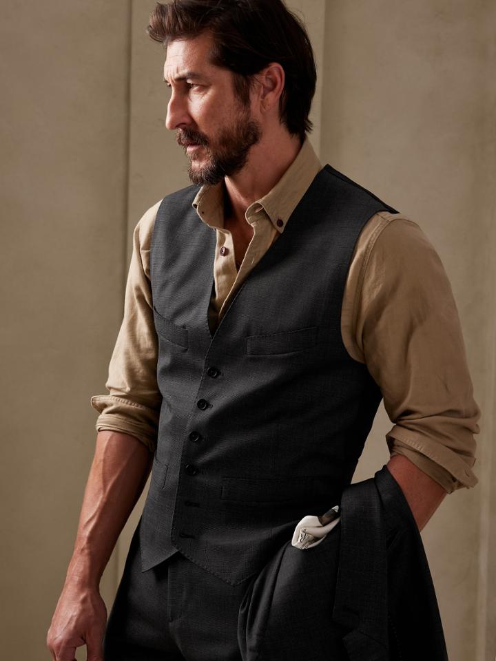 Signature Nailhead Suit Vest