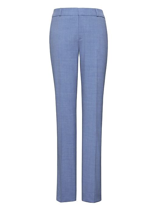 Banana Republic Womens Ryan Slim Straight-fit Lightweight Wool Pant Bright Blue Size 16