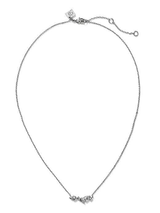 Banana Republic Womens Ice Cut Pendant Necklace - Silver