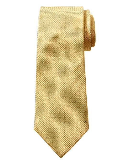 Banana Republic Mens Textured Gridsilk Nanotex Tie Sunflower Size One Size