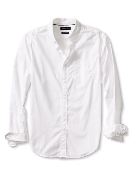 Banana Republic Mens Grant Fit Custom 078 Wash White Shirt Size L Tall - White