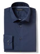 Banana Republic Mens Camden Fit Solid Supima Cotton Shirt - Comet Blue