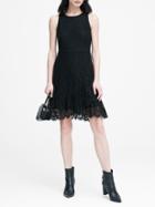 Banana Republic Lace Ruffle Wrap Racerback Dress