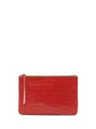 Banana Republic Womens Embossed Medium Zip Pouch Geo Red Size One Size
